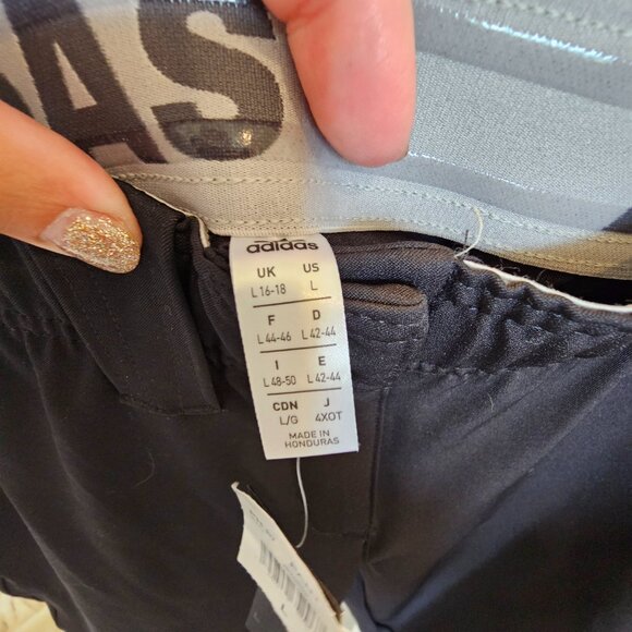 NWT Adidas Softball Cropped pants Large Black - Picture 3 of 5